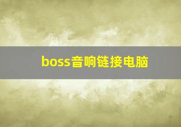 boss音响链接电脑