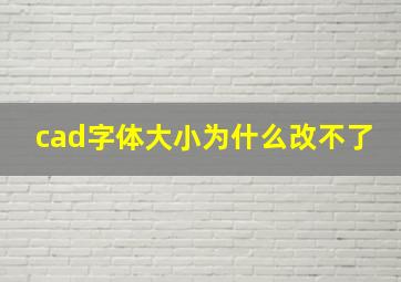 cad字体大小为什么改不了