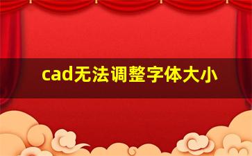 cad无法调整字体大小