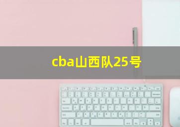 cba山西队25号