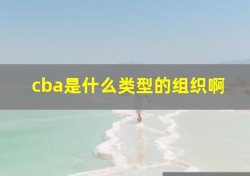 cba是什么类型的组织啊