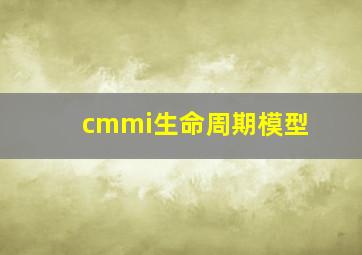 cmmi生命周期模型