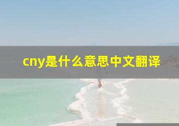 cny是什么意思中文翻译