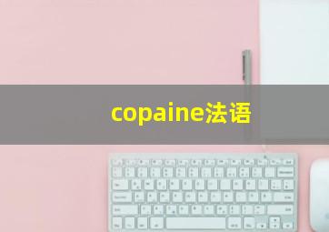 copaine法语