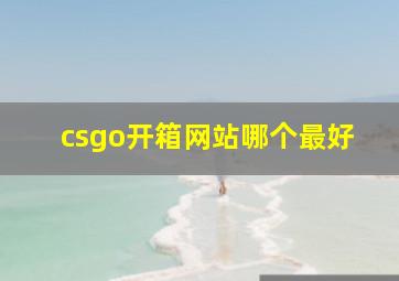 csgo开箱网站哪个最好