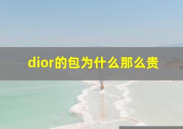 dior的包为什么那么贵