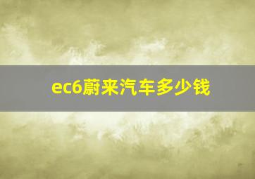 ec6蔚来汽车多少钱