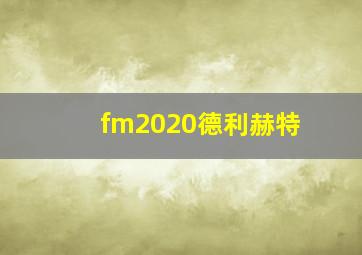 fm2020德利赫特