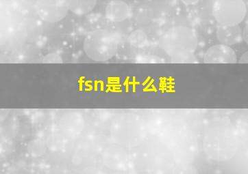 fsn是什么鞋