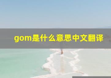 gom是什么意思中文翻译