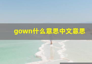 gown什么意思中文意思