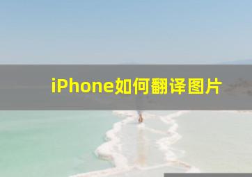 iPhone如何翻译图片