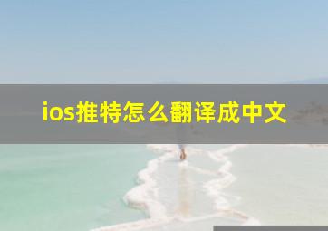 ios推特怎么翻译成中文