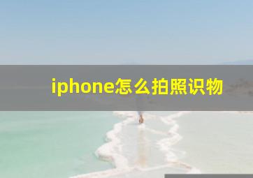 iphone怎么拍照识物