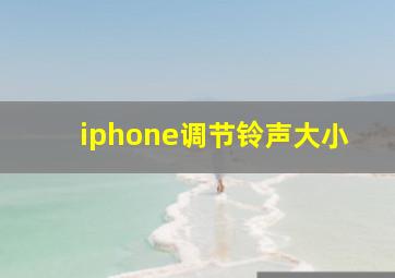 iphone调节铃声大小