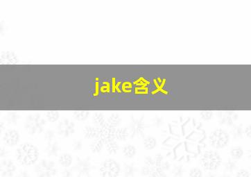 jake含义