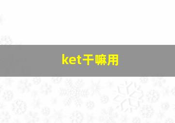 ket干嘛用