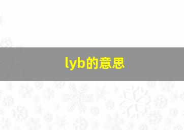 lyb的意思