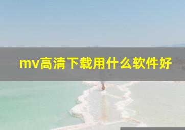 mv高清下载用什么软件好