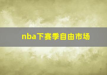 nba下赛季自由市场