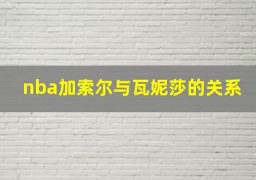 nba加索尔与瓦妮莎的关系