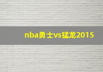 nba勇士vs猛龙2015