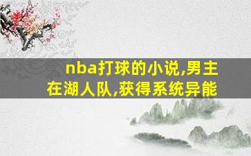 nba打球的小说,男主在湖人队,获得系统异能