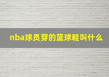 nba球员穿的篮球鞋叫什么