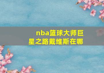 nba篮球大师巨星之路戴维斯在哪