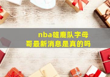 nba雄鹿队字母哥最新消息是真的吗