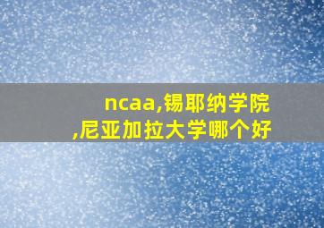 ncaa,锡耶纳学院,尼亚加拉大学哪个好