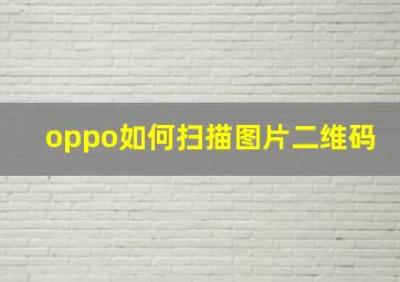 oppo如何扫描图片二维码