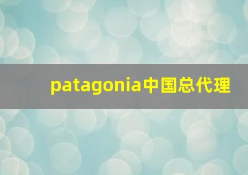 patagonia中国总代理