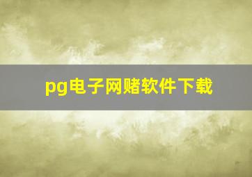 pg电子网赌软件下载