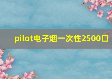 pilot电子烟一次性2500口