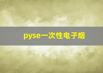 pyse一次性电子烟