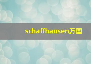 schaffhausen万国