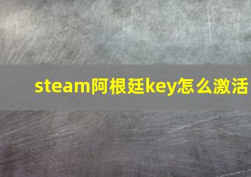 steam阿根廷key怎么激活