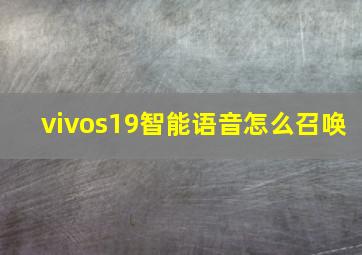 vivos19智能语音怎么召唤