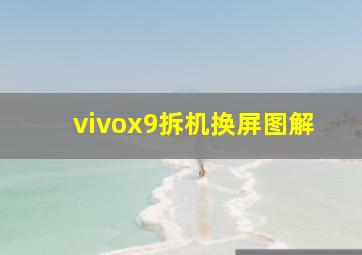 vivox9拆机换屏图解