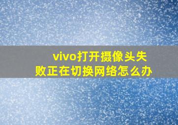 vivo打开摄像头失败正在切换网络怎么办