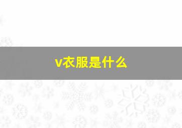 v衣服是什么