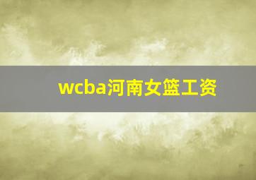 wcba河南女篮工资