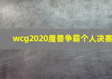 wcg2020魔兽争霸个人决赛