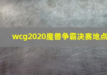 wcg2020魔兽争霸决赛地点