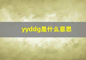 yyddg是什么意思