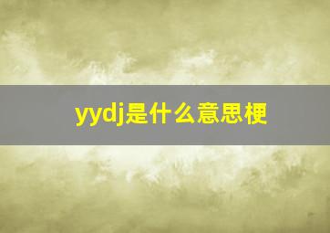 yydj是什么意思梗