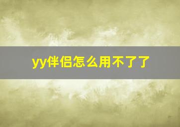 yy伴侣怎么用不了了