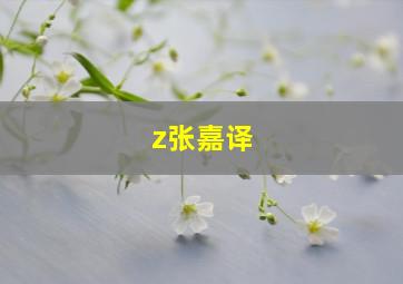 z张嘉译