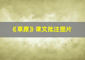 《草原》课文批注图片